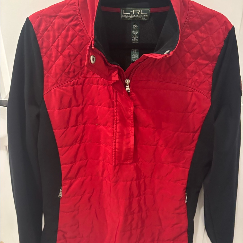Ralph Lauren Women's Red and Black Ski Jacket